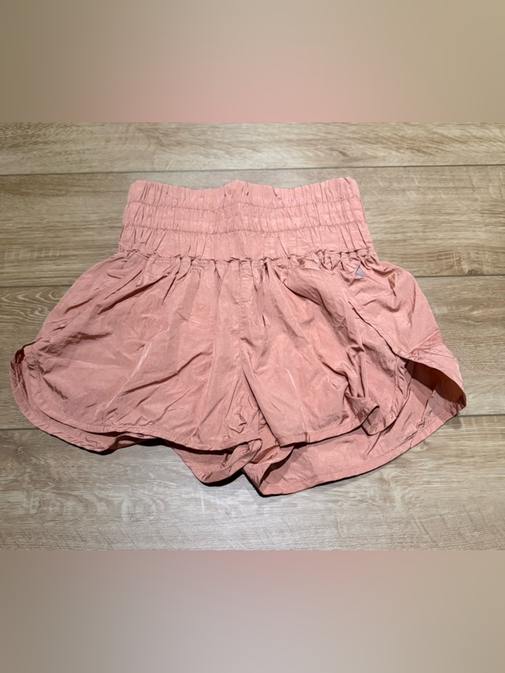 FP Movement by Free People Dusty Rose Smocked-Waist Sporty Skort Shorts